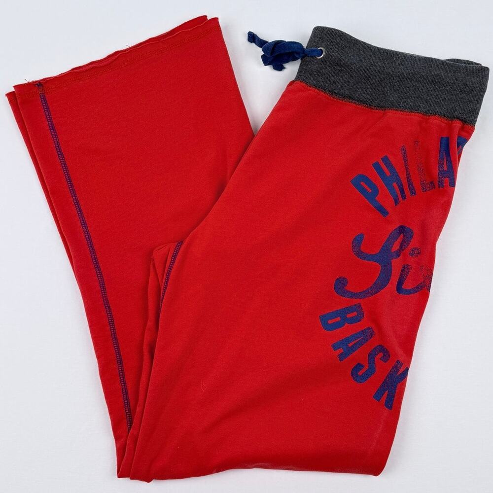 G-III 4Her Philadelphia 76ers Lounge Pants Red NBA Wide Leg Sweatpants Women’s L